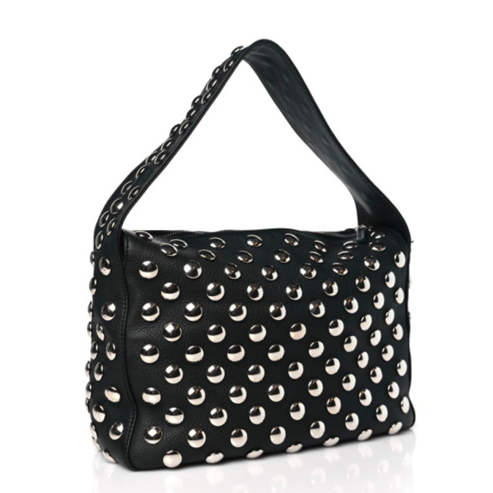 KHAITE Elena Studded textured leather shoulder bag